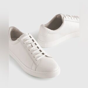 Quince Men's White Leather Low-Top Sneakers